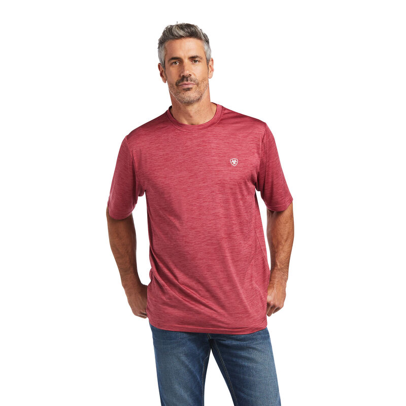Ariat T-Shirts Herren - Charger Basic Rot ( LFDUK-0547 )